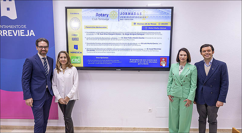 El 28 de marzo se celebra la XXI Edición de las jornadas jurídico fiscales que organiza Rotary Club