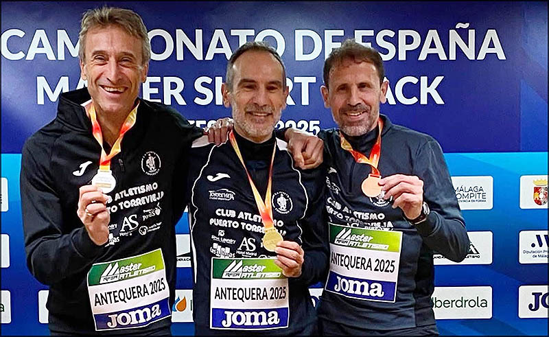 Excelentes resultados del Club Atletismo Puerto de Torrevieja en el Campeonato de España Short Track Master, en Antequera