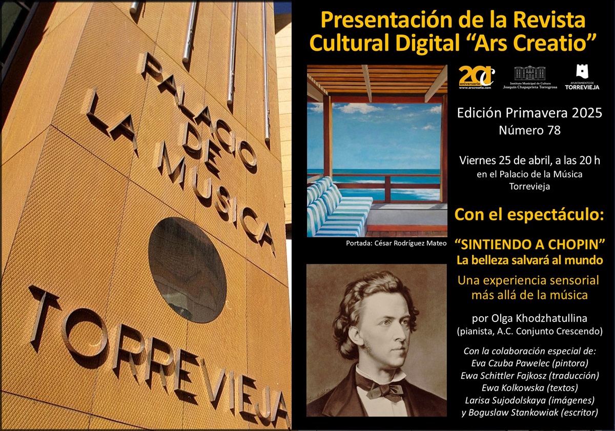 El número 78 de la revista Ars Creatio se presenta con un concierto de Chopin y pinturas realizadas para la ocasión