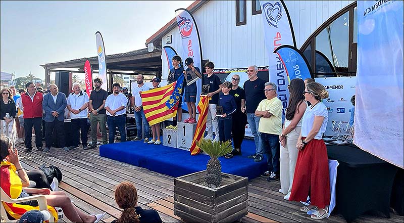 Izan Rogel Parra, plata en Optimist sub-13 en la Copa de España de la clase optimist en el Mar Menor
