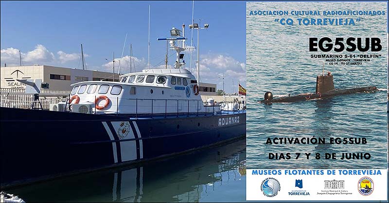 Los radioaficionados de Torrevieja activarán el submarino S-61 Delfín como estación de radio con motivo del día internacional de los museos flotantes