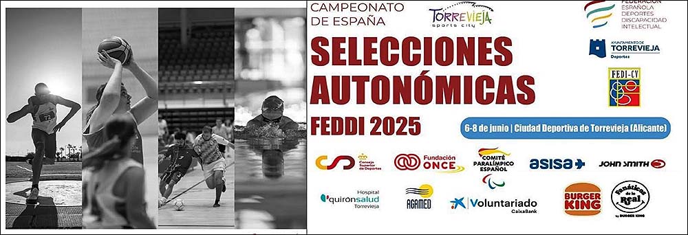 El Campeonato de España de Selecciones Autonómicas FEDDI reúne a más de 370 deportistas en la gran cita nacional del deporte inclusivo en Torrevieja.