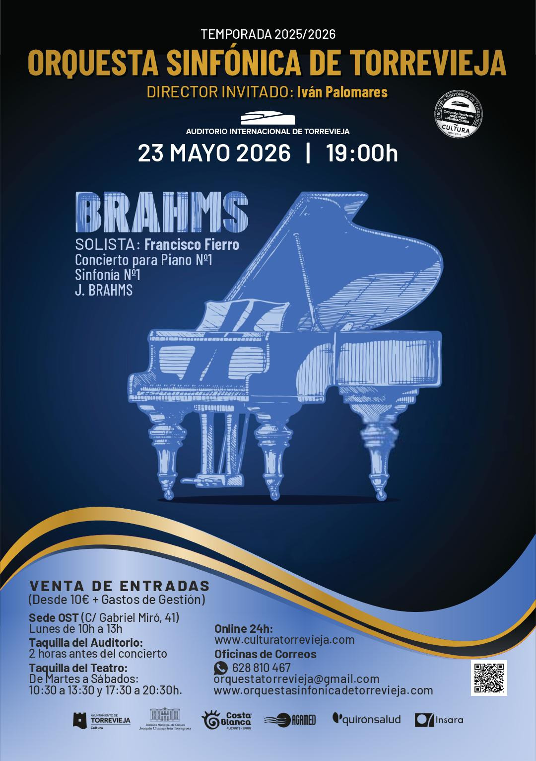 Orquesta Sinfónica de Torrevieja: Próximo Concierto «Brahms» – 23 de mayo