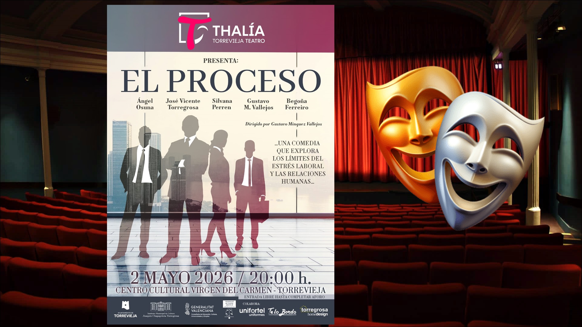 Thalía Torrevieja Teatro regresa a escena con “El Proceso”, una intensa comedia dramática sobre los límites humanos