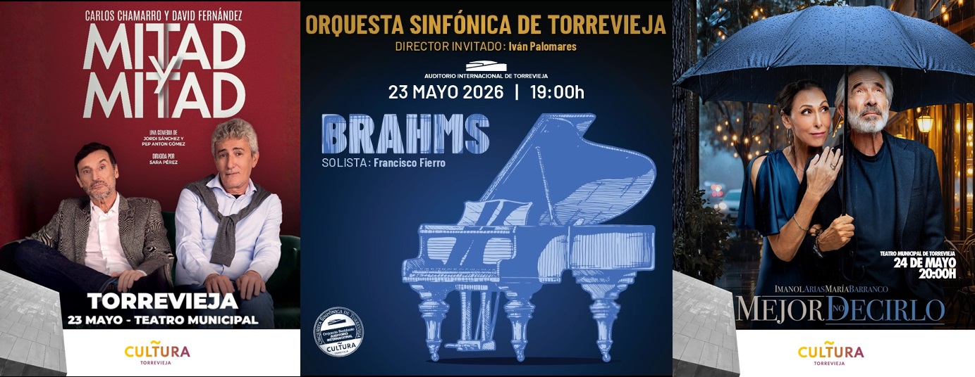 La mejor Música de la Sinfónica y Teatro de altura este fin de semana en Torrevieja