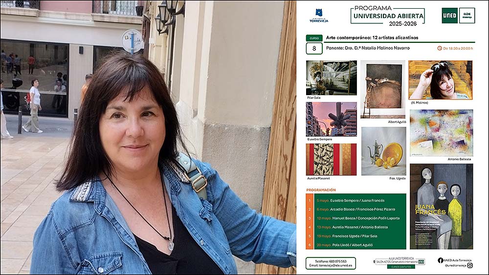 El curso sobre los artistas alicantinos transcurrirá durante el mes de mayo en la UNED