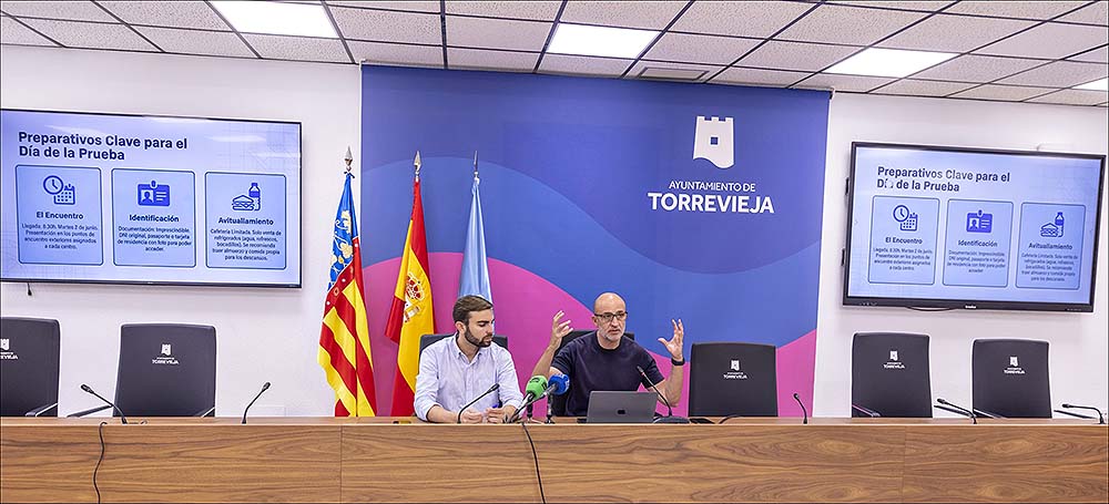 Torrevieja acoge desde hoy martes 2 al 4 de junio la EBAU 2026 con 548 estudiantes de 12 centros educativos de la comarca
