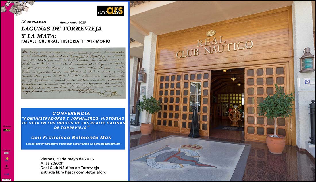 IX Jornadas Lagunas de Torrevieja y La Mata: paisaje cultural, historia y patrimonio. 2026