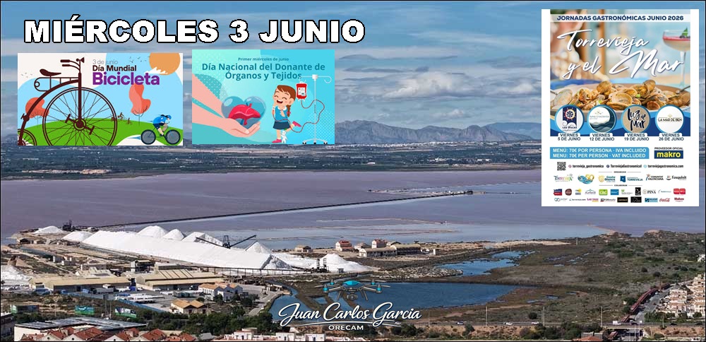 Agenda miércoles 3 de junio